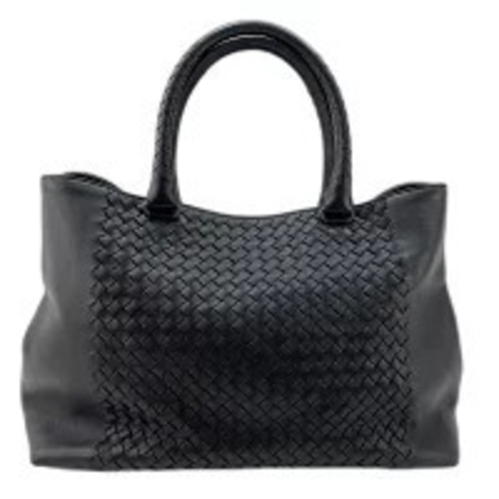 Bottega Veneta Intrecciato Tote Bag Leather Black